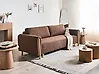 Sofa Bed 3 Seater KVAM with Storage Boucle Brown