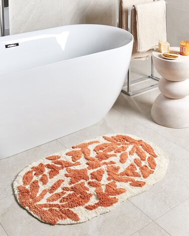 Cotton Bath Mat 60 x 90 cm Orange DERIK