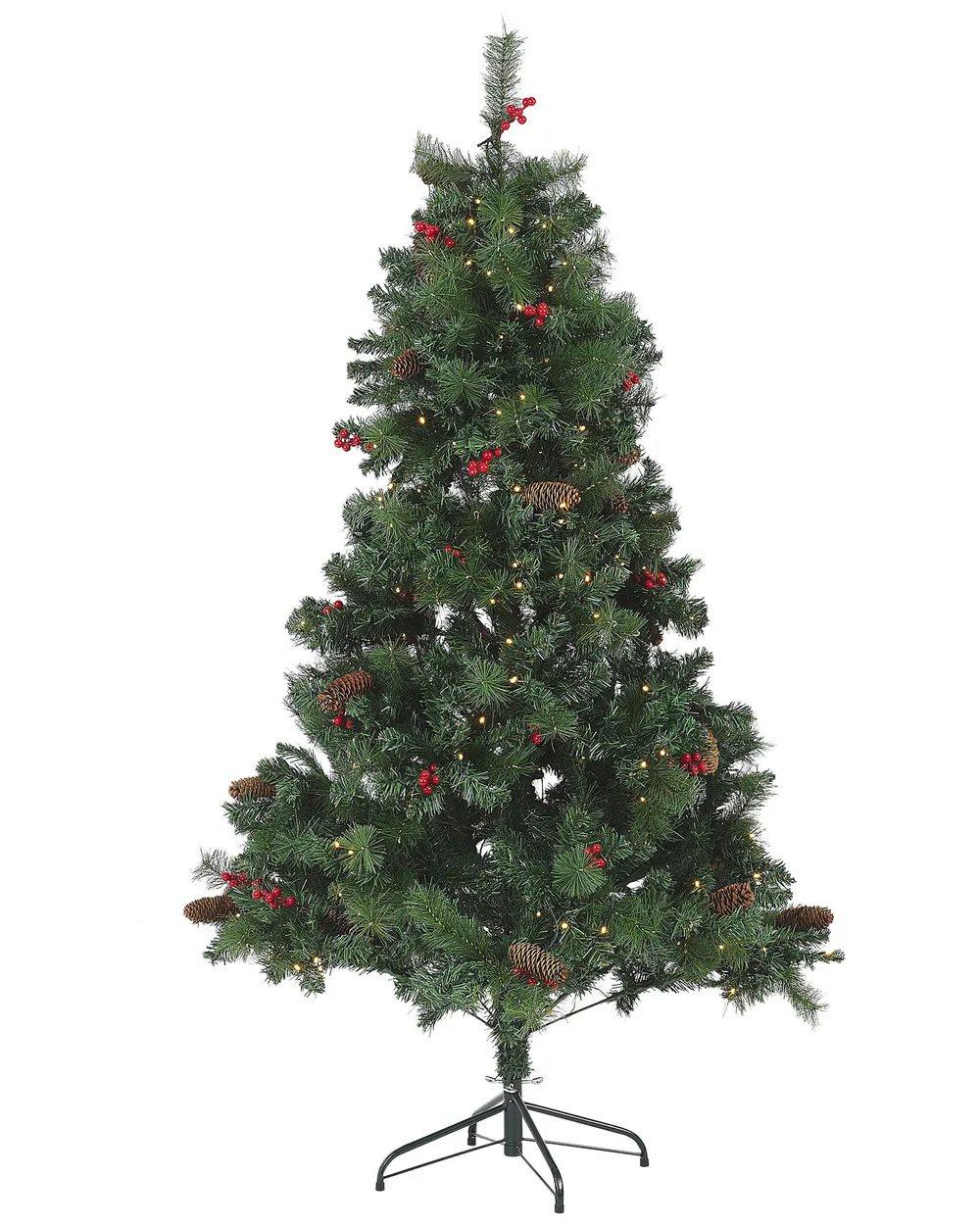 Sztuczna choinka świąteczna LED JACINTO 180 cm Ciemnozielony