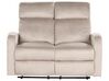 Velvet Electric Recliner Living Room Set Beige VERDAL_921685