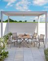 Lot de 4 chaises de jardin en aluminium taupe TIANO_935872