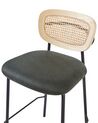 Lot de 2 chaises de bar en tissu vert foncé MAYETTA_931892