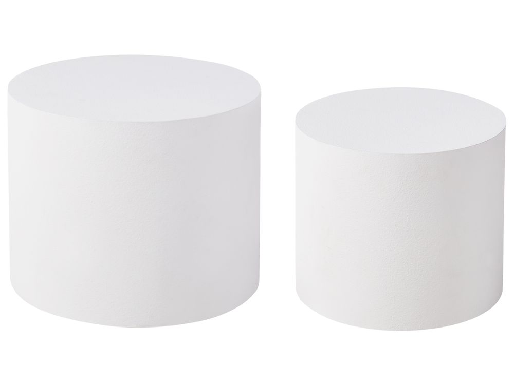Set of 2 Coffee Tables MANTI White