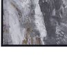 Zarámovaný obraz na plátne abstraktný motív 83 x 103 cm sivý JESI_891198