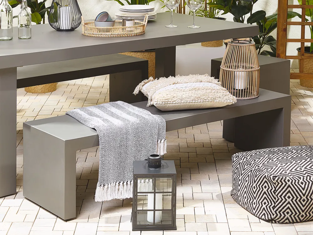 Garden Bench TARANTO 150 cm Concrete Grey