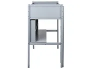 High Sleeper Bed with Desk Pine Wood FOUCAMONT 90 x 200 cm (EU Single) Grey_964318
