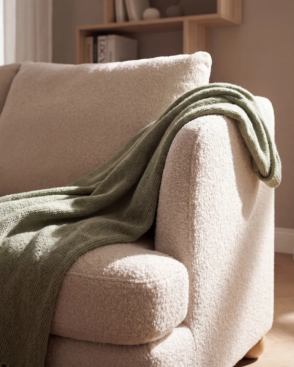 Living Room Set 6 Seater RATTVIK Boucle Off-White_1066731
