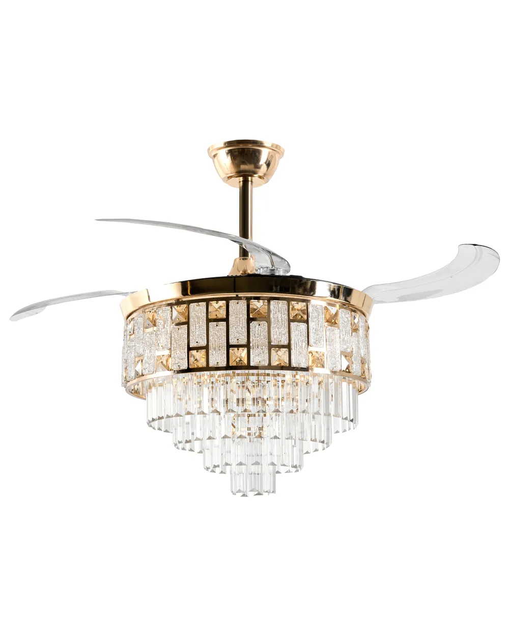 Ceiling Fan with Light ALAPAHA with Remote LED Gold