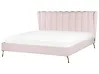 Bed Velvet MIRIBEL 180 x 200 cm (EU Super King) Pastel Pink