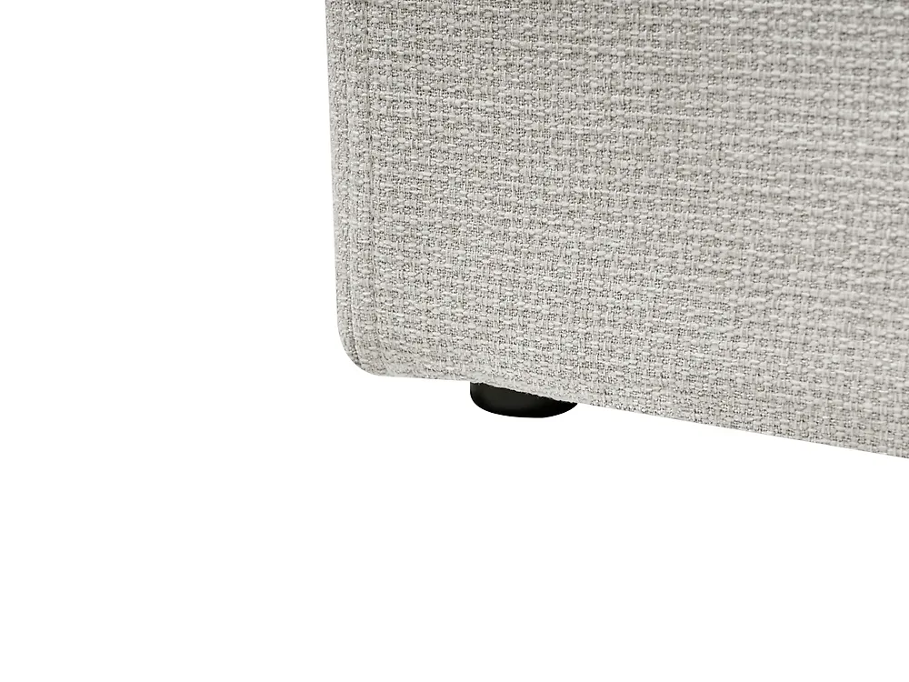 Bett mit Stauraum ohne Kopfteil DINAN Stoff Cremeweiß 120 x 200 cm_1187494