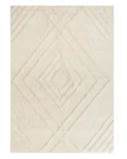 Kids Rug ZIRO  Light Beige 140 x 200 cm Cotton_1135396