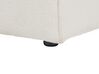 Canapé d'angle à droite modulable 3 places en bouclé avec ottoman blanc HELLNAR_911485