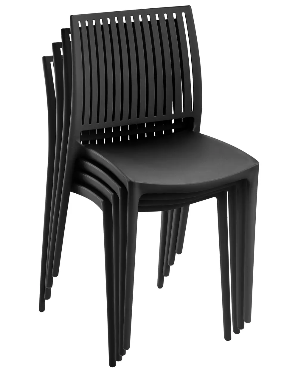Set di 4 sedie da giardino ILLUMANI Nero_1077486