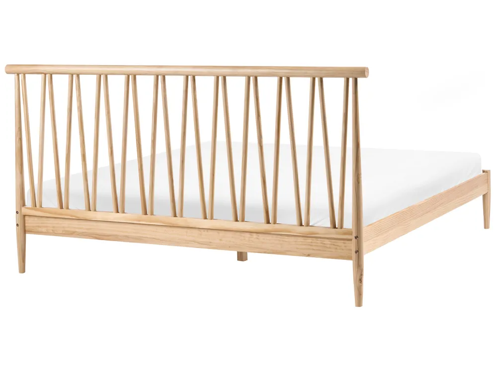 Bed Pine Wood URDOS 180 x 200 cm (EU Super King) Light Brown_1082476