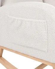 Rocking Chair HASLEV  with Footrest Boucle Off-White_1072209