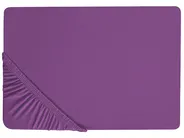 Prześcieradło z gumką JANBU 140 x 200 cm Bawełna Purpurowy_845846