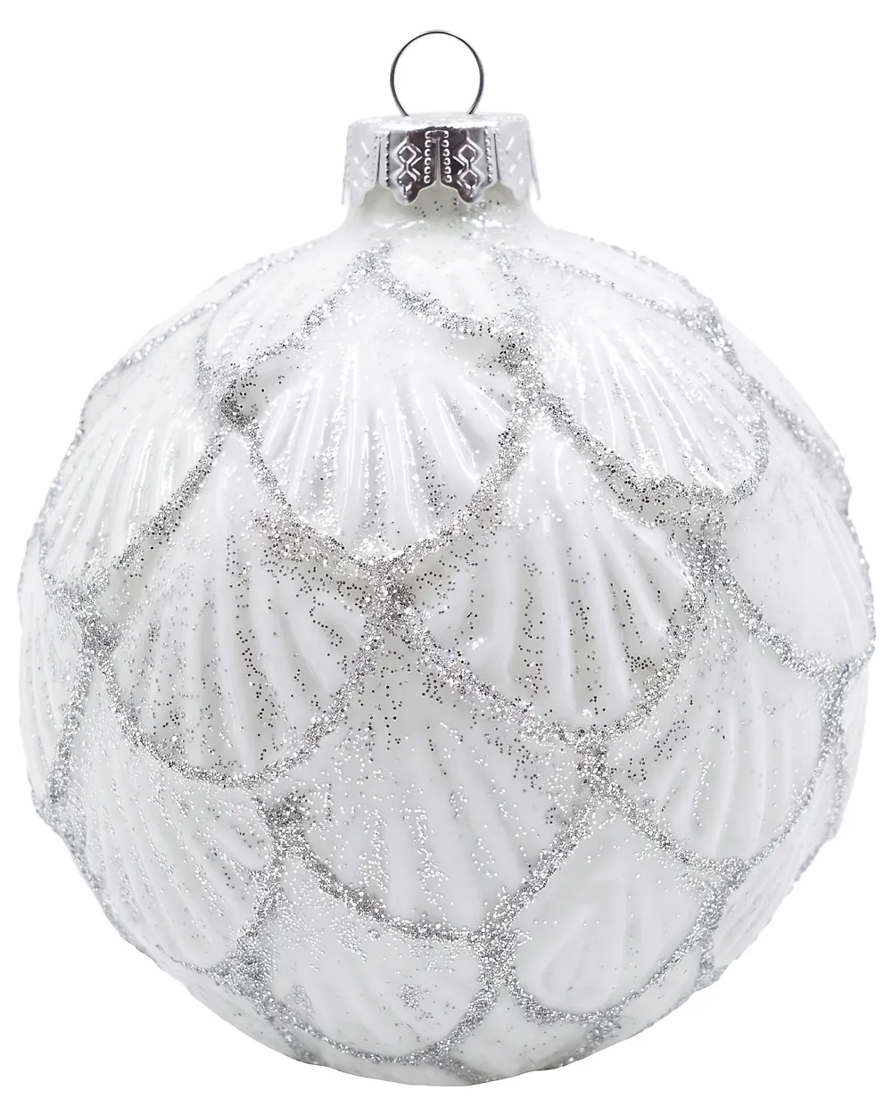 Conjunto de 42 bolas de Navidad ICELIGHT Vidrio Transparente/Blanco_1191831