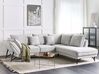 Left Hand Linen Corner Sofa Light Grey ELGA_930569