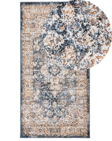 Area Rug 80 x 150 cm Beige and Blue DVIN