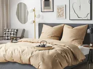 Dekbedovertrekset AVONDALE 135 x 200 cm Katoen-satijn Beige_815138