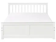 Bed Pine Wood OLENDON 140 x 200 cm (EU Double) White_954740