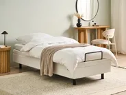 Adjustable Bed without Headboard Boucle DUKE 90 x 200 cm (EU Single) Off-White_1011413
