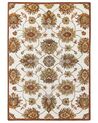 Vlněný koberec 160 x 230 cm béžový/hnědý EZINE_848453
