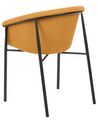 Sada 2 látkových jídelních židlí oranžové AMES_868282
