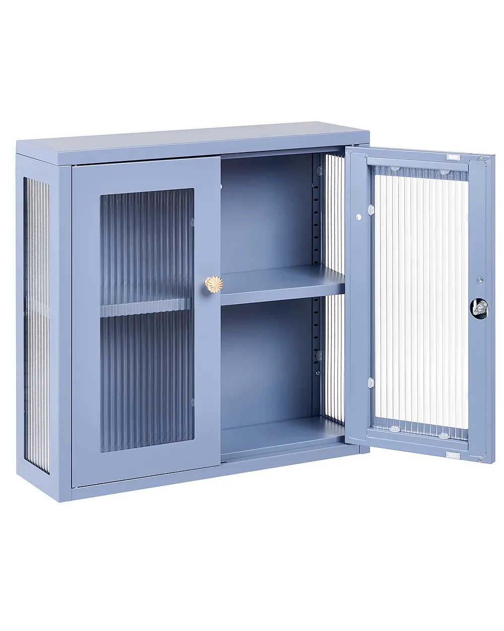 Wall Cabinet HARLYN 60 cm Metal Blue_1160875