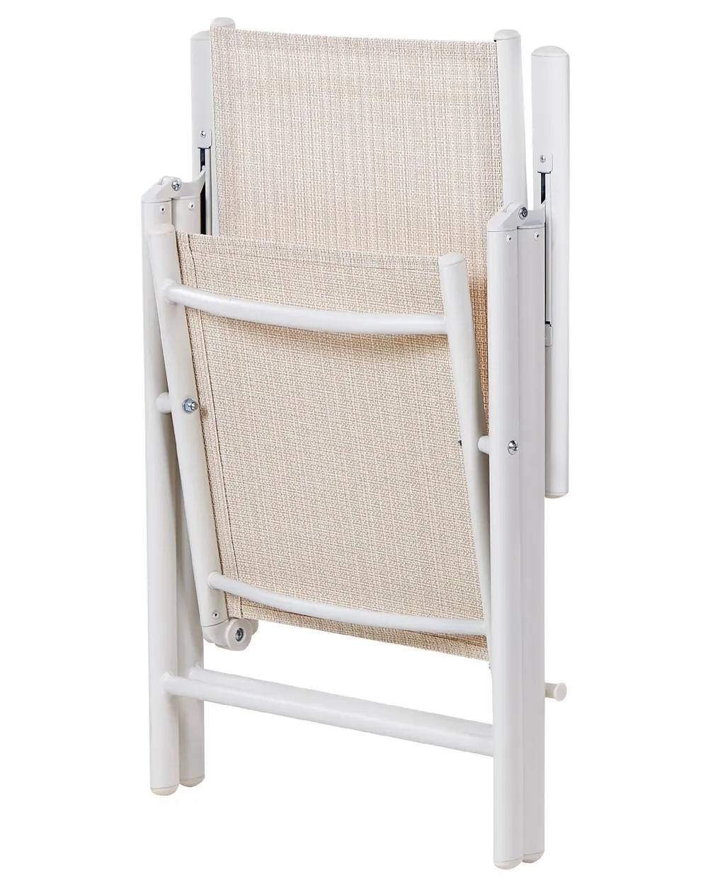 Set of 6 Garden Chairs CATANIA Metal Beige_884042