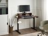 Elektriskt höj- och sänkbart skrivbord LUCAMA 120 cm 60 cm med USB-port Brun/ Svart