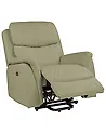 Electric Recliner Chair GLORIE with Massage Fabric Green