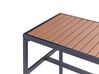 Table de jardin 150 x 50 cm en acier noir et bois clair AVETRANA_933374