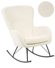 Poltrona a dondolo ANASET Bouclé Beige chiaro_855448
