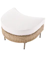 Poltrona da giardino con ottomana ARCILLE Rattan sintetico (PE) Beige_1082721