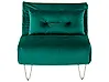 Single Sofa Bed VESTFOLD Velvet Dark Green