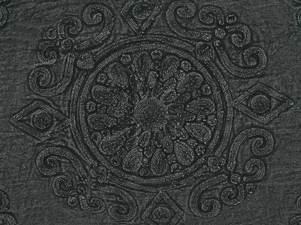 Zestaw 2 poduszek dekoracyjnych VELOOR 30 x 50 cm Bawełna Ciemnoszary Wzór orientalny_826970