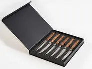 Set of 6 Steak Knives NAGANO Brown_1022930