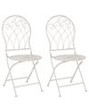Sada 2 kovových židlí krémově bílé STIFFE_856124