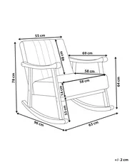 Rocking Chair LEKNES Boucle Beige_967413