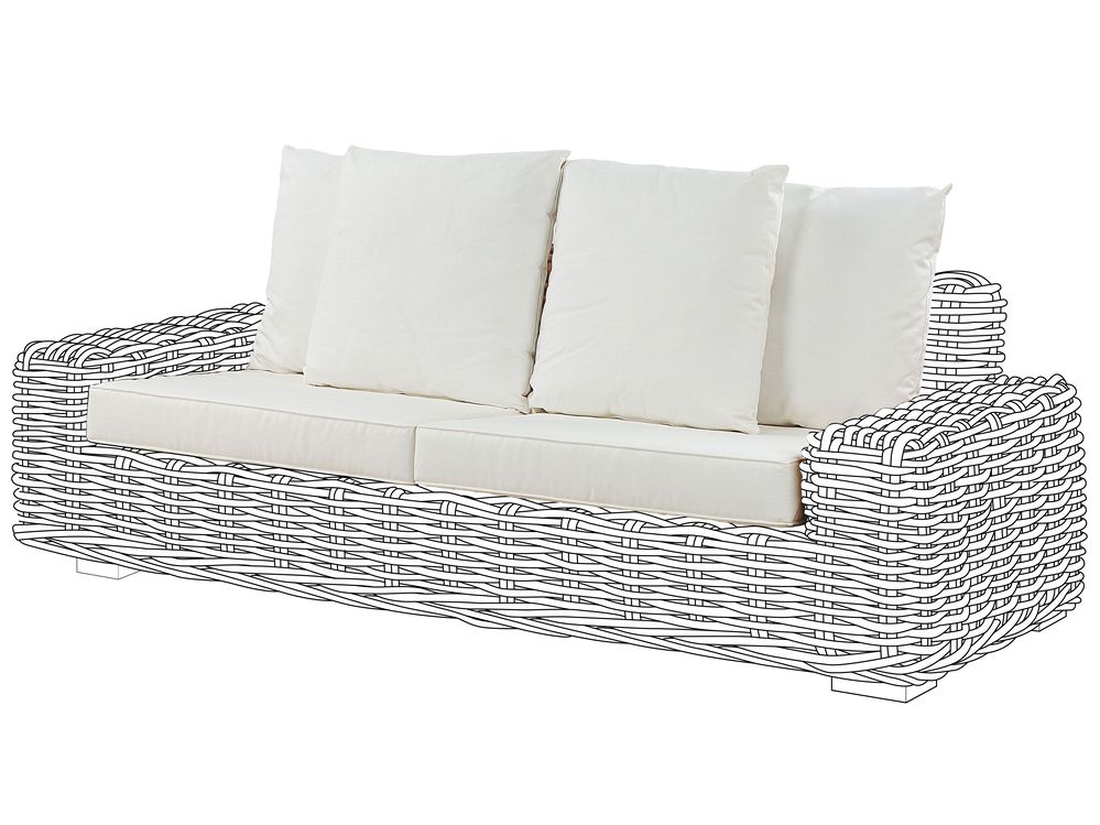 Ensemble de housses de coussins d'extérieur FORLI Blanc