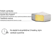 Ležadlo s poduškou LARIANO Kov Svetlobéžová_992433