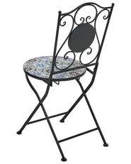 Set of 2 Garden Chairs AGGIUS Folding Metal Black_1021697