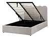 Ottoman Bed NANTERRE Chenille Taupe 120 x 200 cm (EU Small Double)