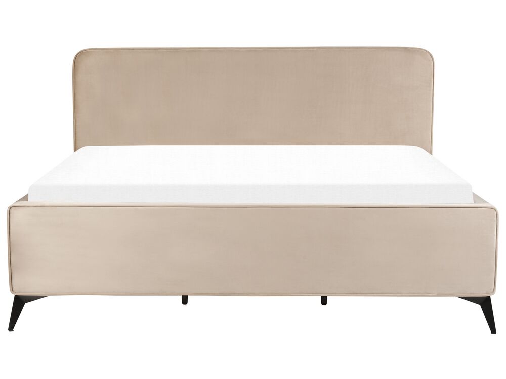 Taupe upholstered king bed discount