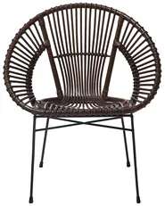 Dining Chair SARITA Rattan Dark Brown_734908