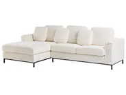 Corner Sofa 5 Seater OSLO with Ottoman Boucle White Right Hand_946730