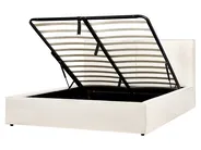 Letto contenitore MOISSAC Bouclé Bianco sporco 160 x 200 cm_1073240