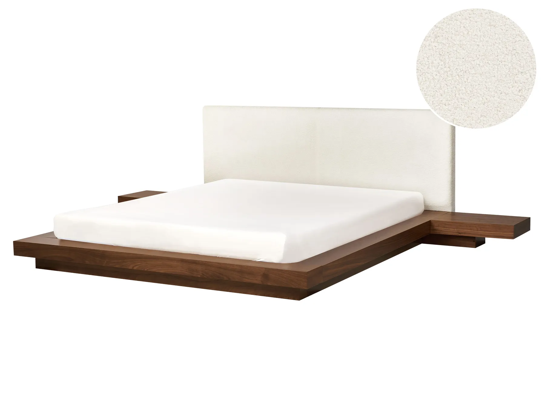 Wasserbett Bouclé ZEN 160 x 200 cm Braune Esche_931314