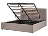 Cama con almacenaje MOISSAC Tela Gris pardo 160 x 200 cm